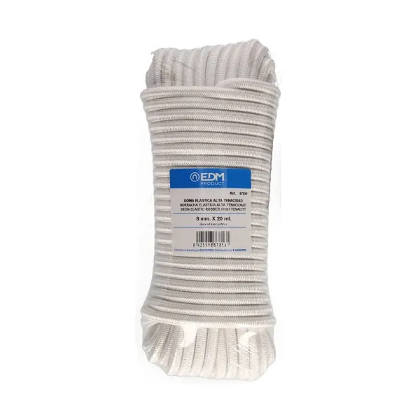 Elastne nöör EDM 87856 Valge 20 m