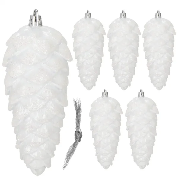 Eglutės pakabukai kūgiai Springos CA1170 6 vnt 14 cm