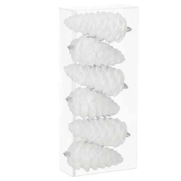 Joulukuusen riipukset käpyjä Springos CA1170 6 kpl 14 cm