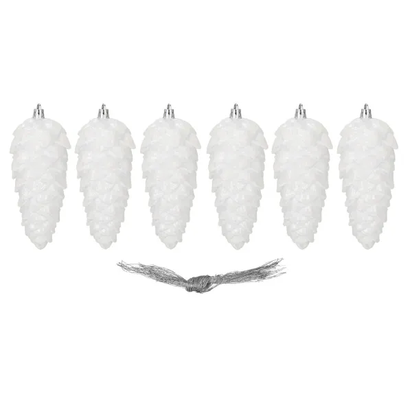 Joulukuusen riipukset käpyjä Springos CA1170 6 kpl 14 cm