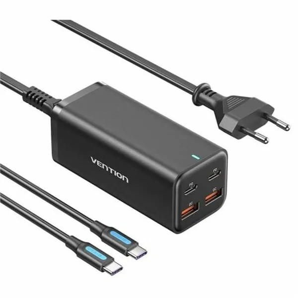 Wall Charger Vention FBSBG-EU Black 100 W