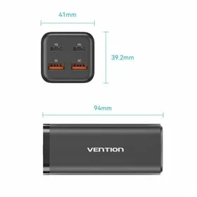 Wall Charger Vention FBSBG-EU Black 100 W