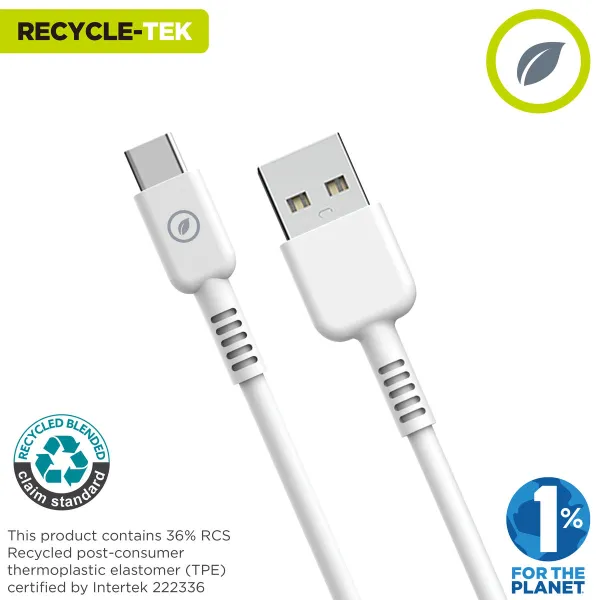USB-Kaapeli Muvit Valkoinen 20 cm