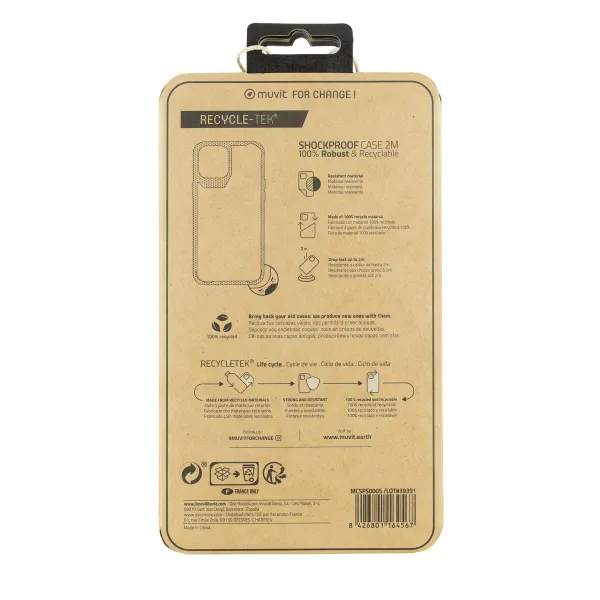 Mobile cover Muvit for Change iPhone 12/12 Pro Black