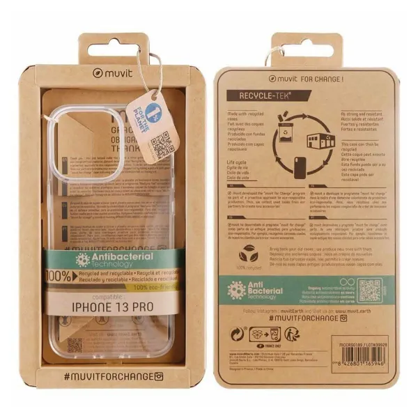 Pārvietojams Pārsegs Muvit iPhone 13 Pro Caurspīdīgs iPhone 13 Pro