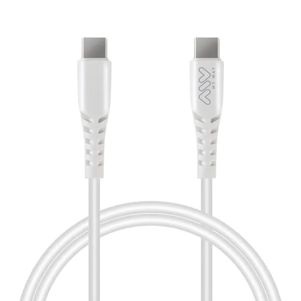 USB-C - USB-C kaapeli Myway MWUSC0024 Balts