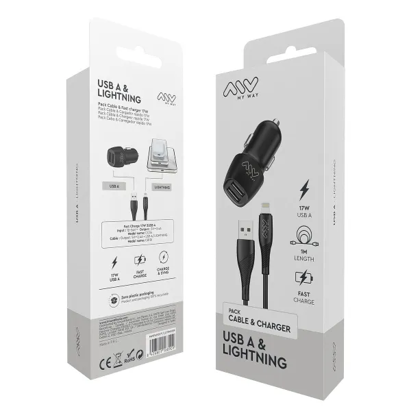 Car Charger Myway Black