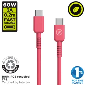 USB-C - USB-C kaapeli Muvit for Change Magenta 0,2 m