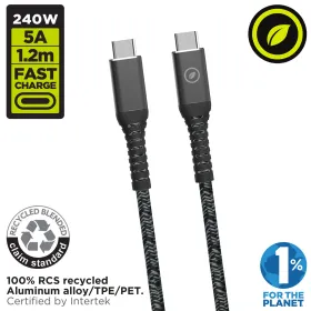 USB-C - USB-C kaapeli Muvit for Change Melns 1,2 m
