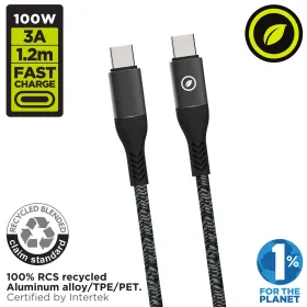 USB-C - USB-C kaapeli Muvit for Change Musta 1,2 m