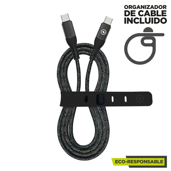 USB-C - USB-C kaapeli Muvit for Change Musta 1,2 m