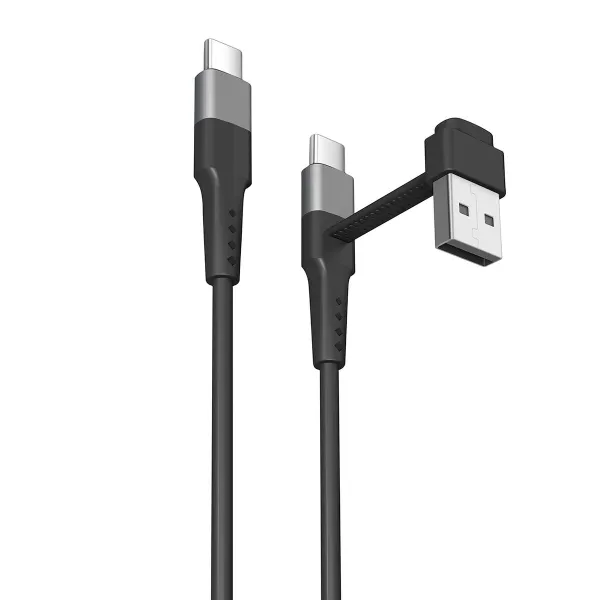 USB A uz USB-C Kabelis Muvit for Change Melns