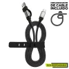 USB A - USB-C kaapeli Muvit for Change Musta