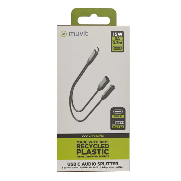 Audio Adaptera Ligzda Muvit for Change Melns