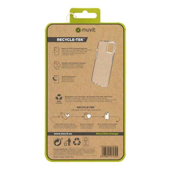 Mobile cover Muvit for Change iPhone 15 Plus Clear iPhone 15 Plus