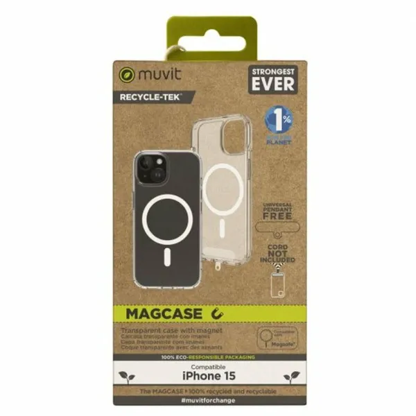 Pārvietojams Pārsegs Muvit iPhone 15 Clear iPhone 15