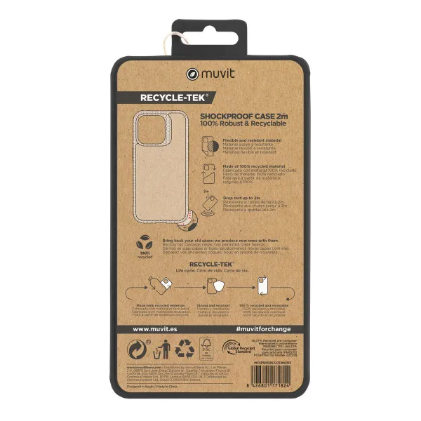 Pārvietojams Pārsegs Muvit for Change iPhone 15 Pro Max Clear