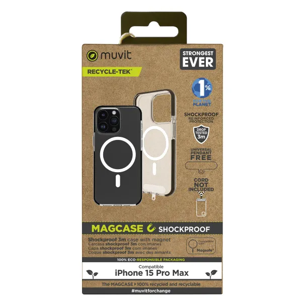Pārvietojams Pārsegs Muvit for Change iPhone 15 Pro Max Clear Magnētisks