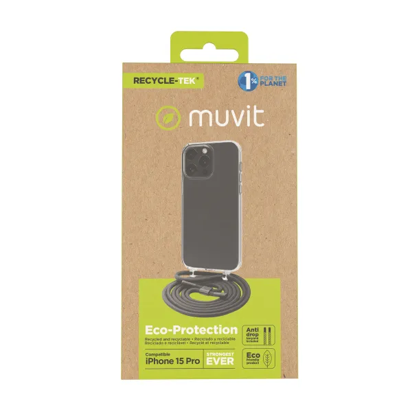 Pārvietojams Pārsegs Muvit for Change iPhone 15 Pro Caurspīdīgs