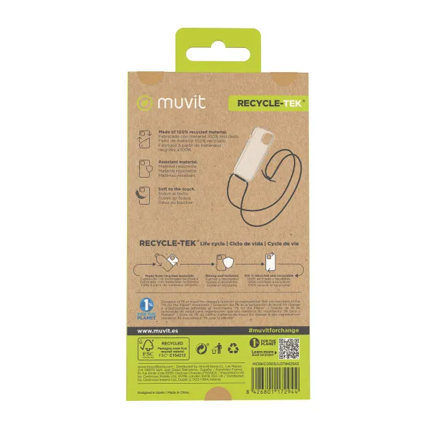 Pārvietojams Pārsegs Muvit for Change iPhone 15 Pro Max Caurspīdīgs
