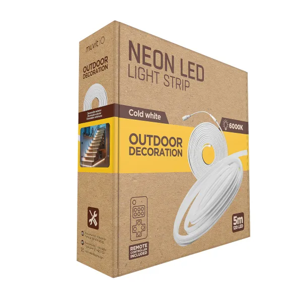 LED strips muvit iO iO Cool White Transparent 5 m Neon