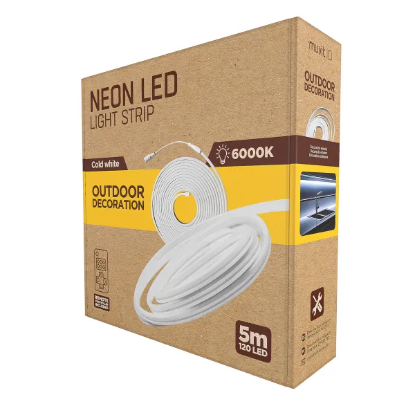 LED strips muvit iO iO Cool White Transparent 5 m Neon
