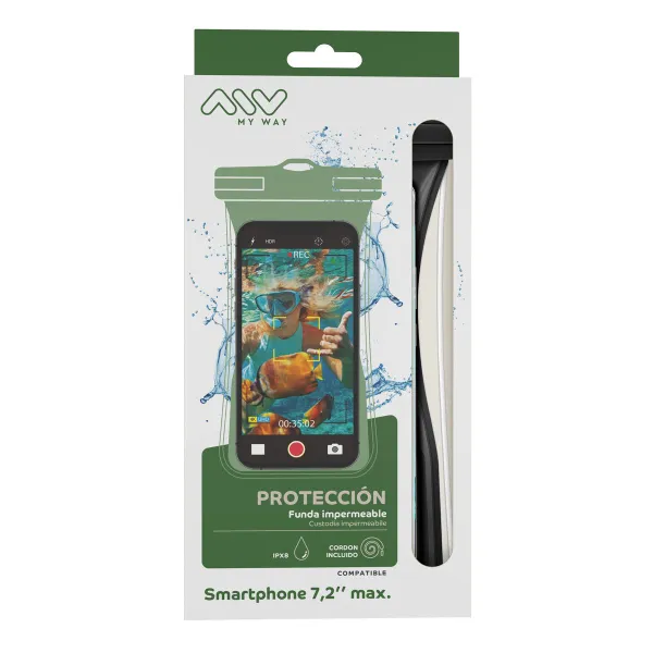 Waterproof case Myway Floating Black Universal 7,2" (7")