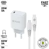 Зарядное для розетки + Кабель-USB-C Muvit for Change Белый