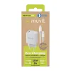 Зарядное для розетки + Кабель-USB-C Muvit for Change Белый