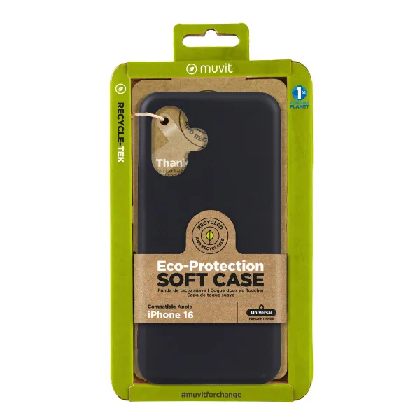 Mobile cover Muvit for Change iPhone 16 Black