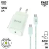 Wall Charger + USB-C Cable Muvit for Change  Glass GaN Green