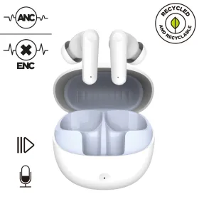 Bluetooth ausinės Muvit for Change Balta
