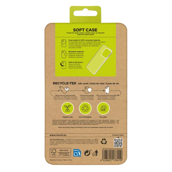 Mobile cover Muvit Transparent