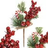 Новогоднее украшение в виде ветки искусственное Springos CA1212 24 см