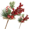 Новогоднее украшение в виде ветки искусственное Springos CA1212 24 см