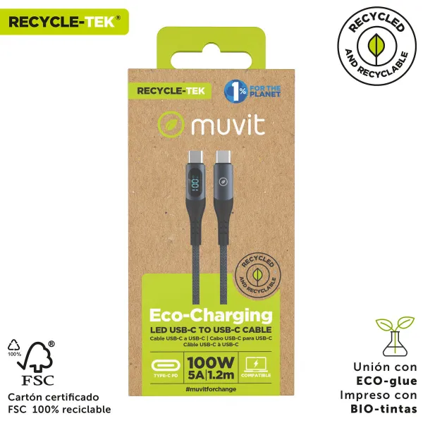 USB-C - USB-C Kaabel Muvit MC147-R-A Hall