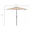 Dārza lietussargs ar slīpumu Springos GU0016 290cm