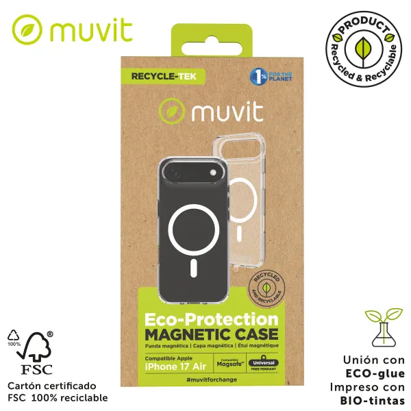 Pārvietojams Pārsegs Muvit for Change iPhone Air Caurspīdīgs