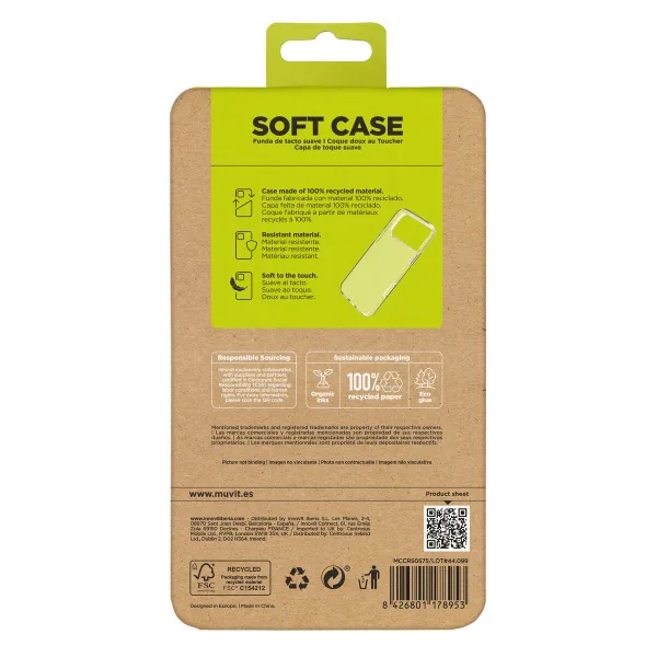 Mobile cover Muvit for Change iPhone 17 Pro Transparent