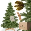 CT0194 Dirbtinė Kalėdų eglutė 180 cm Premium Royal Trees, natūrali Kalėdų eglutė su mediniu stovu