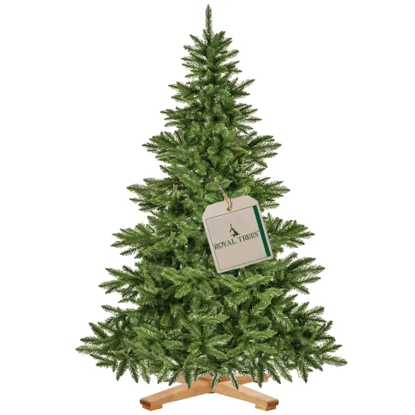 CT0194 Dirbtinė Kalėdų eglutė 180 cm Premium Royal Trees, natūrali Kalėdų eglutė su mediniu stovu