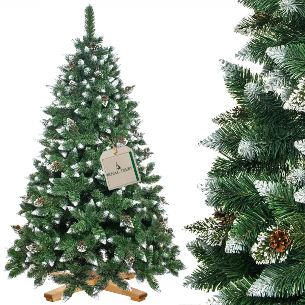 CT0191 Kunstlik jõulupuu 220 cm Premium Royal Trees, lumivalge teemantmänd käbidega