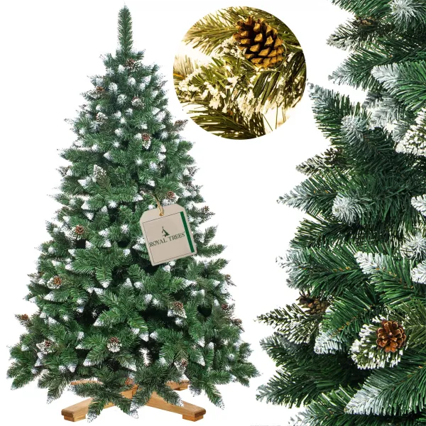 CT0191 Kunstlik jõulupuu 220 cm Premium Royal Trees, lumivalge teemantmänd käbidega