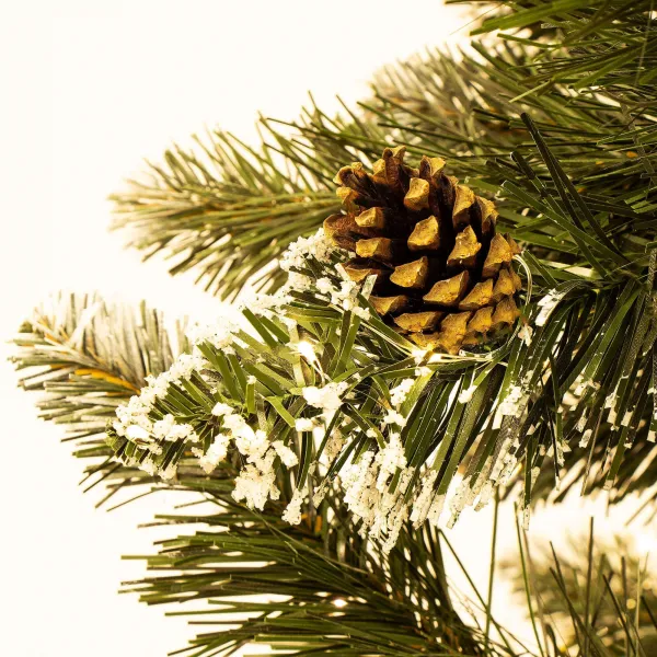 Mākslīgā Ziemassvētku eglīte premium Royal Trees Springos CT0190 180 cm sniegota dimanta priede ar čiekuriem