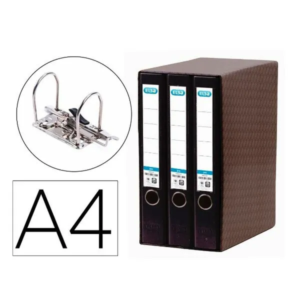 Ring binder Elba 100580060 Black A4 3 Units