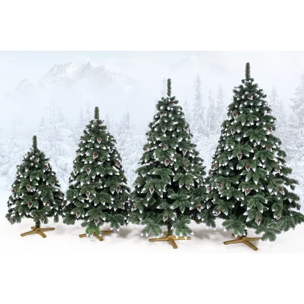 kunstlik jõulupuu Premium Royal Trees Springos CT0189 150 cm lumine teemantmänd koonustega