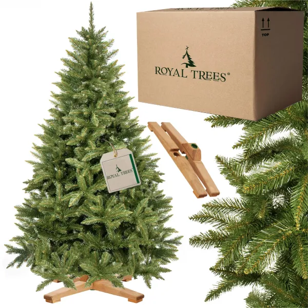 Artificial Christmas tree Premium Royal Trees, Caucasian fir, with wooden stand Springos CT0187 220 cm