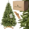 Keinotekoinen joulukuusi Premium Royal Trees, kaukasiankuusi, puisella jalustalla Springos CT0187 220 cm