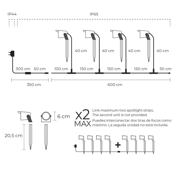LED spotlight KSIX SmartLED Melns (3000K)