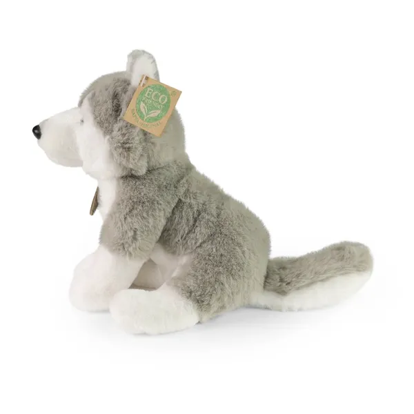 Rappa - Plush Realistic Sitting Husky Dog 23 cm Eco-Friendly Soft Collection